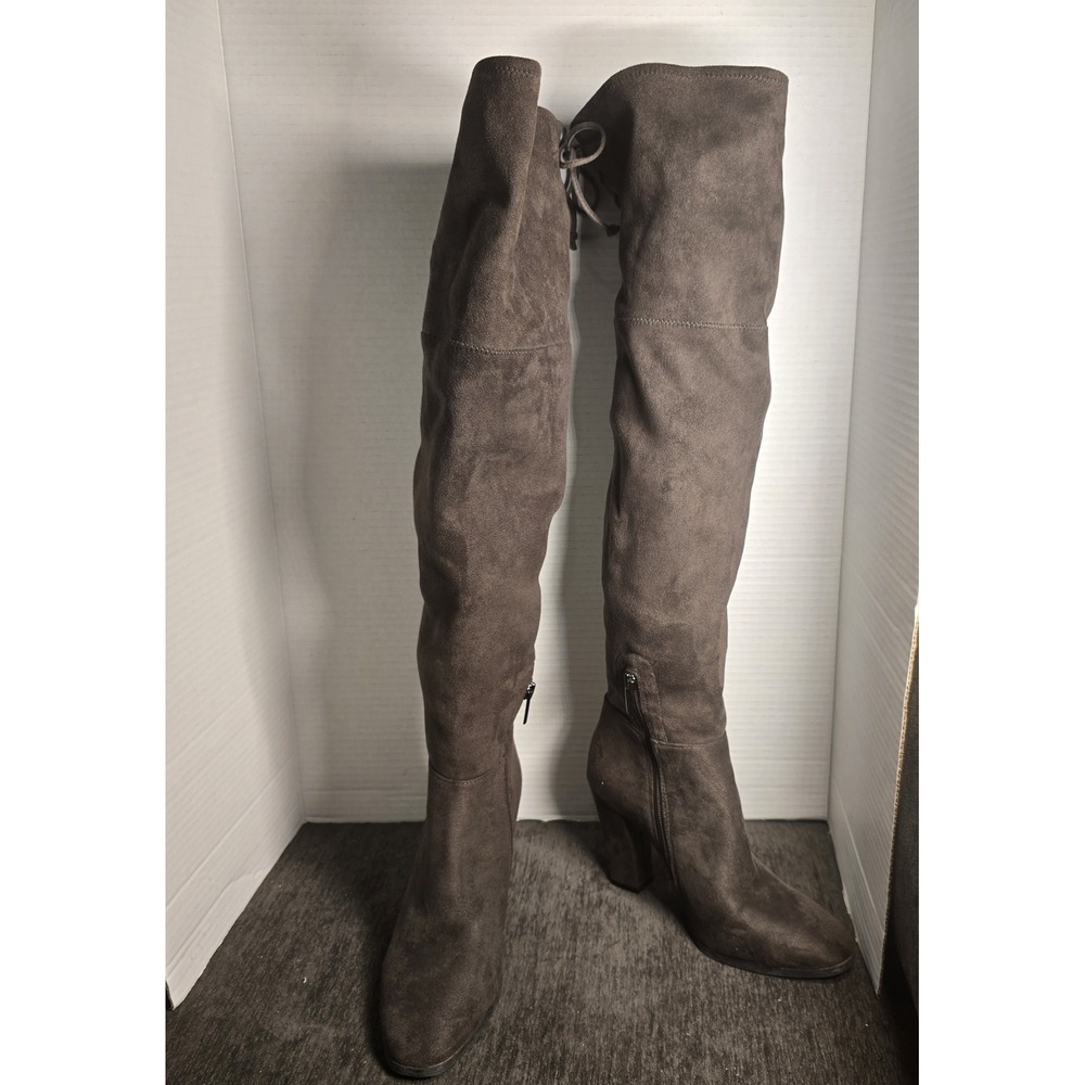 VINCE CAMUTO Women's Brown Tapley Thigh-High Block Heel Boot Size 7M